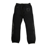 Chrome Hearts Floral Horseshoe Logo Sweatpants Black