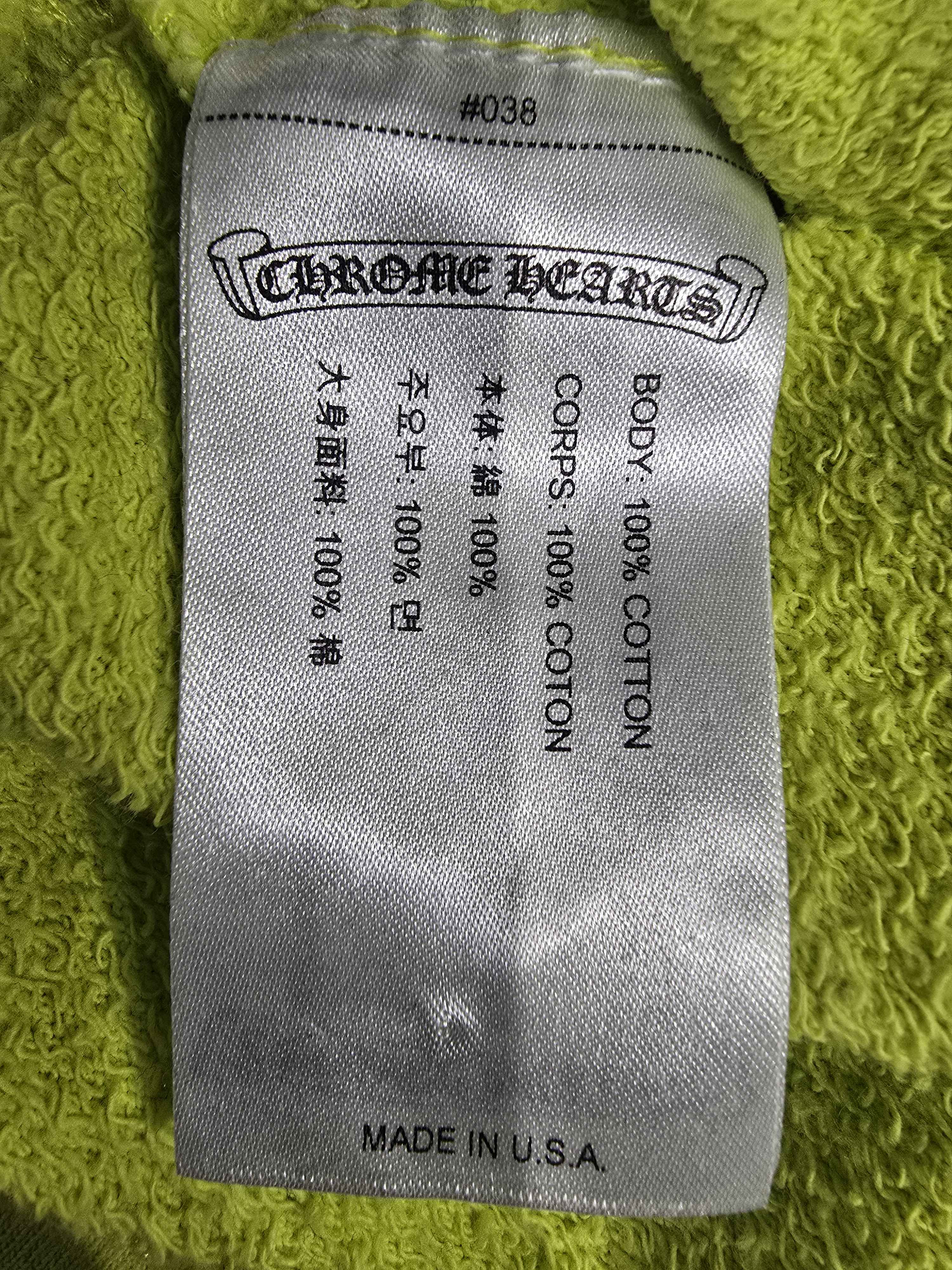 Chrome Hearts Matty Boy Link Crewneck Sweatshirt Lime Green - Pre-Owned Size M