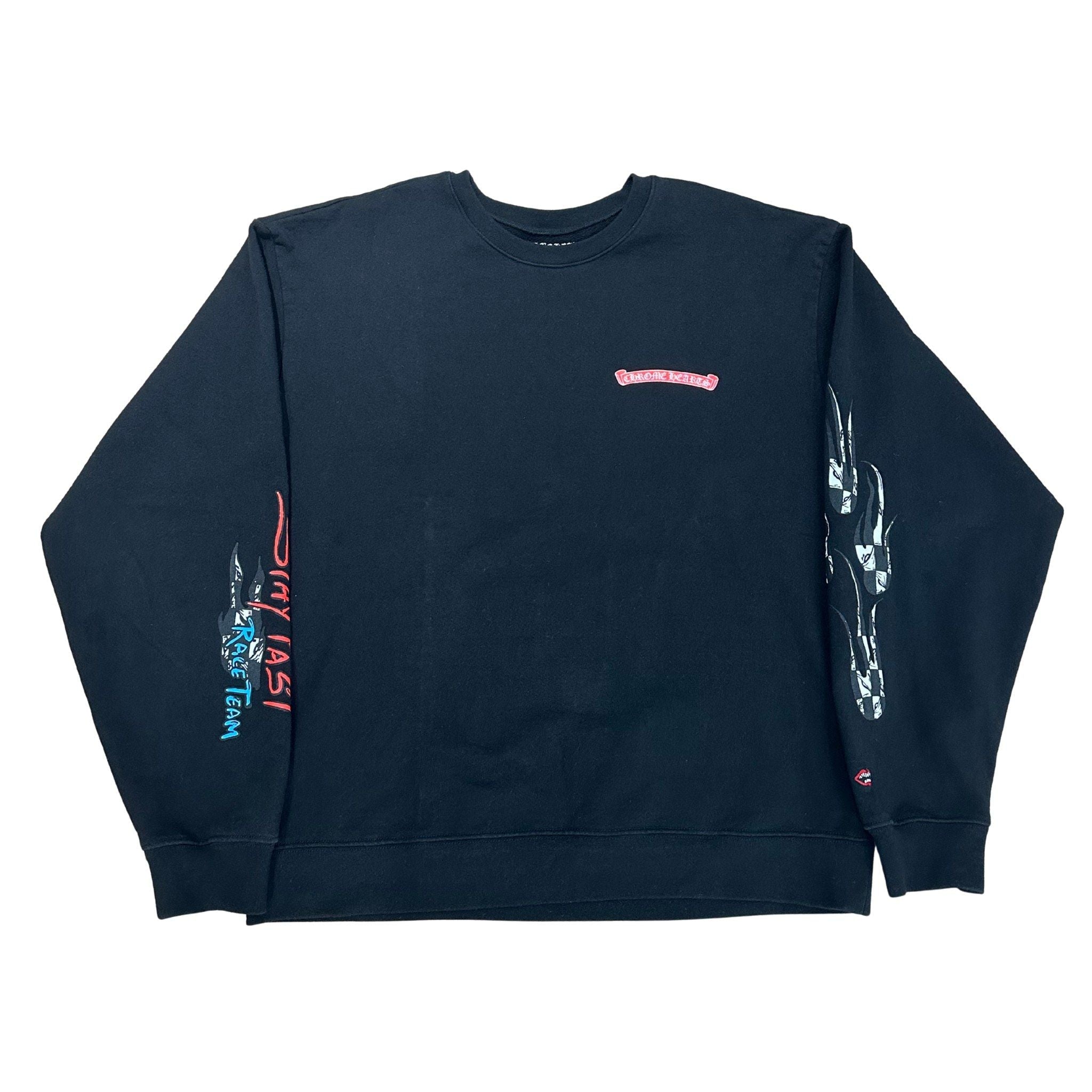 Chrome Hearts Matty Boy Stay Fast Crewneck Black (Tried On, Dry Cleaned Size L)