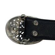 Chrome Hearts Classic Oval Buckle w/ 32in Belt Strap Black, pre-owned, size 32 – photo 3 of 6