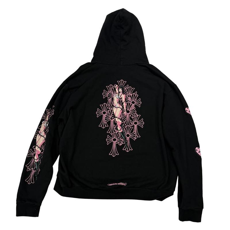 Chrome Hearts Deadly Doll Zip-Up Hoodie Black, lightly pre-owned, size XL – photo 5 of 5