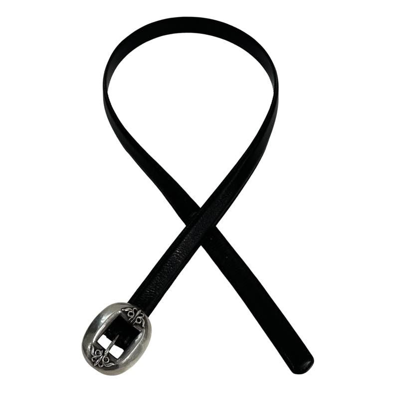 Chrome Hearts Double Fleur Buckle Leather Belt (34) (1 Inch Strap), pre-owned, size 32 – photo 1 of 7