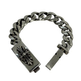 Chrome Hearts Floral Box ID Cuban Link Bracelet (8.5 Inches) - Gently Used