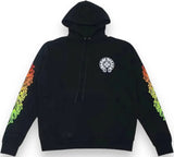 Chrome Hearts Gradient Floral Sleeve Pullover Hoodie Black