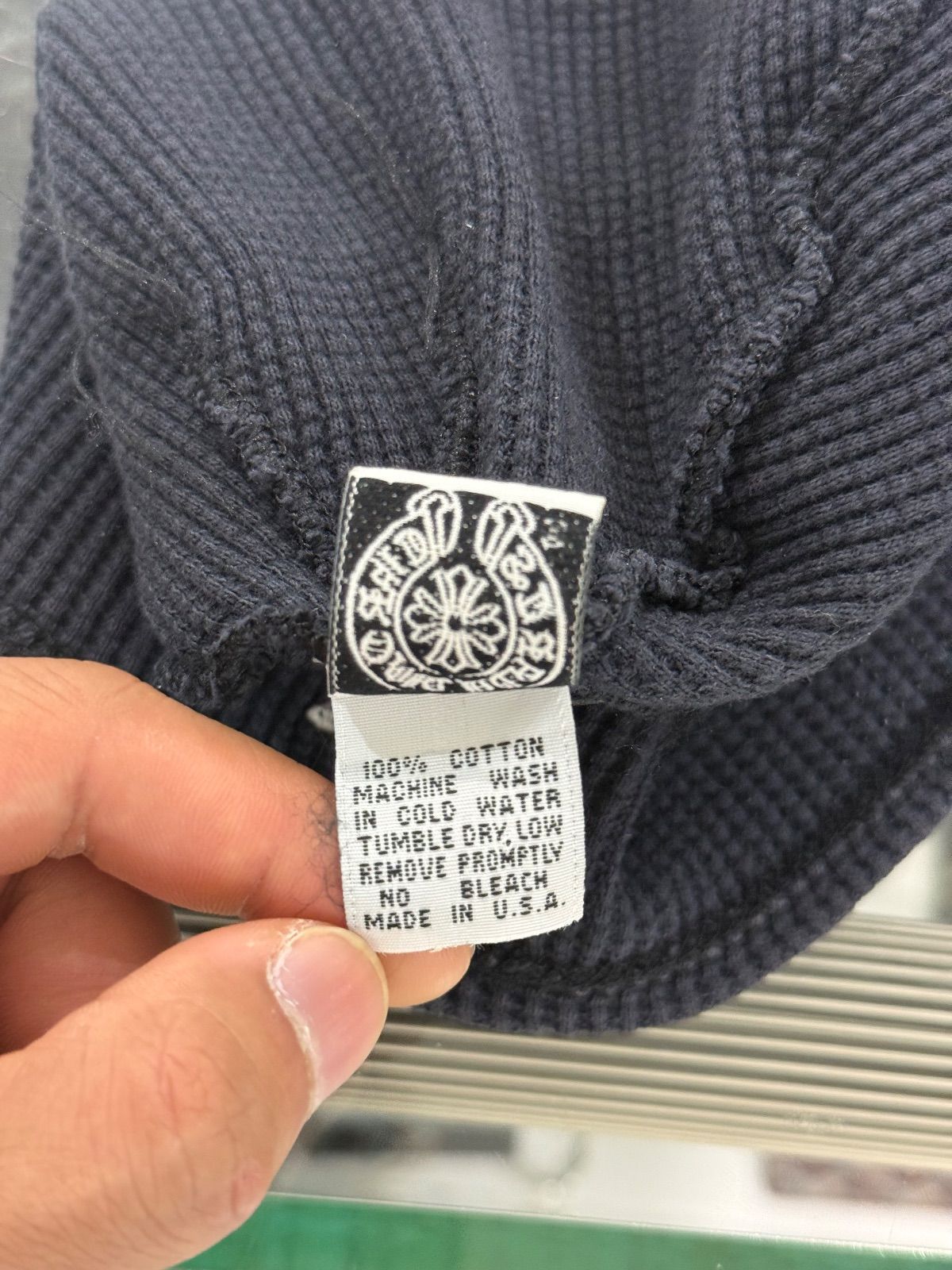 Chrome Hearts Hairy Cross Skull Cap Navy, lightly used – photo 5 of 6