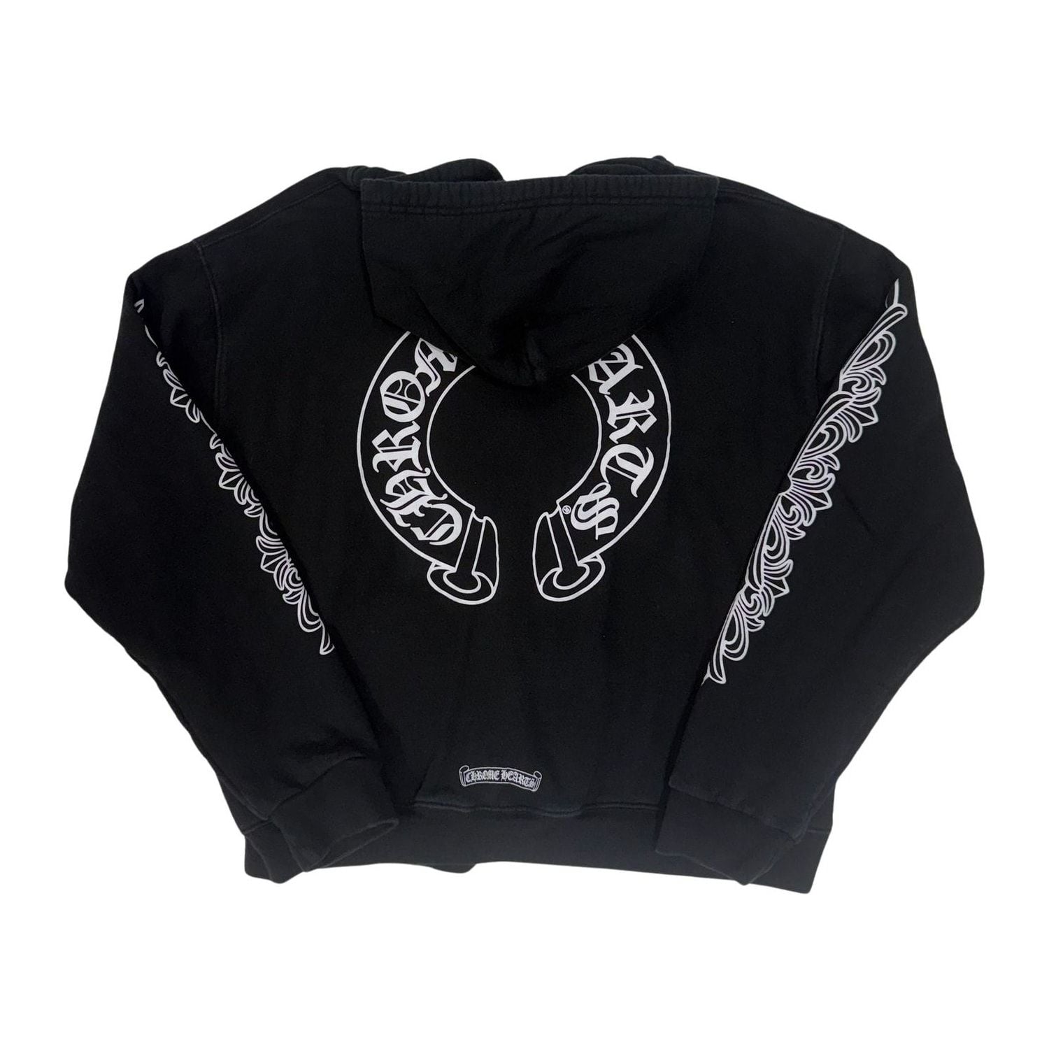 Chrome Hearts Horseshoe Thermal Floral Zip-Up Hoodie Black, pre-owned, size M – photo 2 of 5