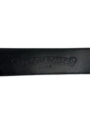 Chrome Hearts Leather Silver Belt Strap Black, lightly pre-owned, size 30 – photo 3 of 4
