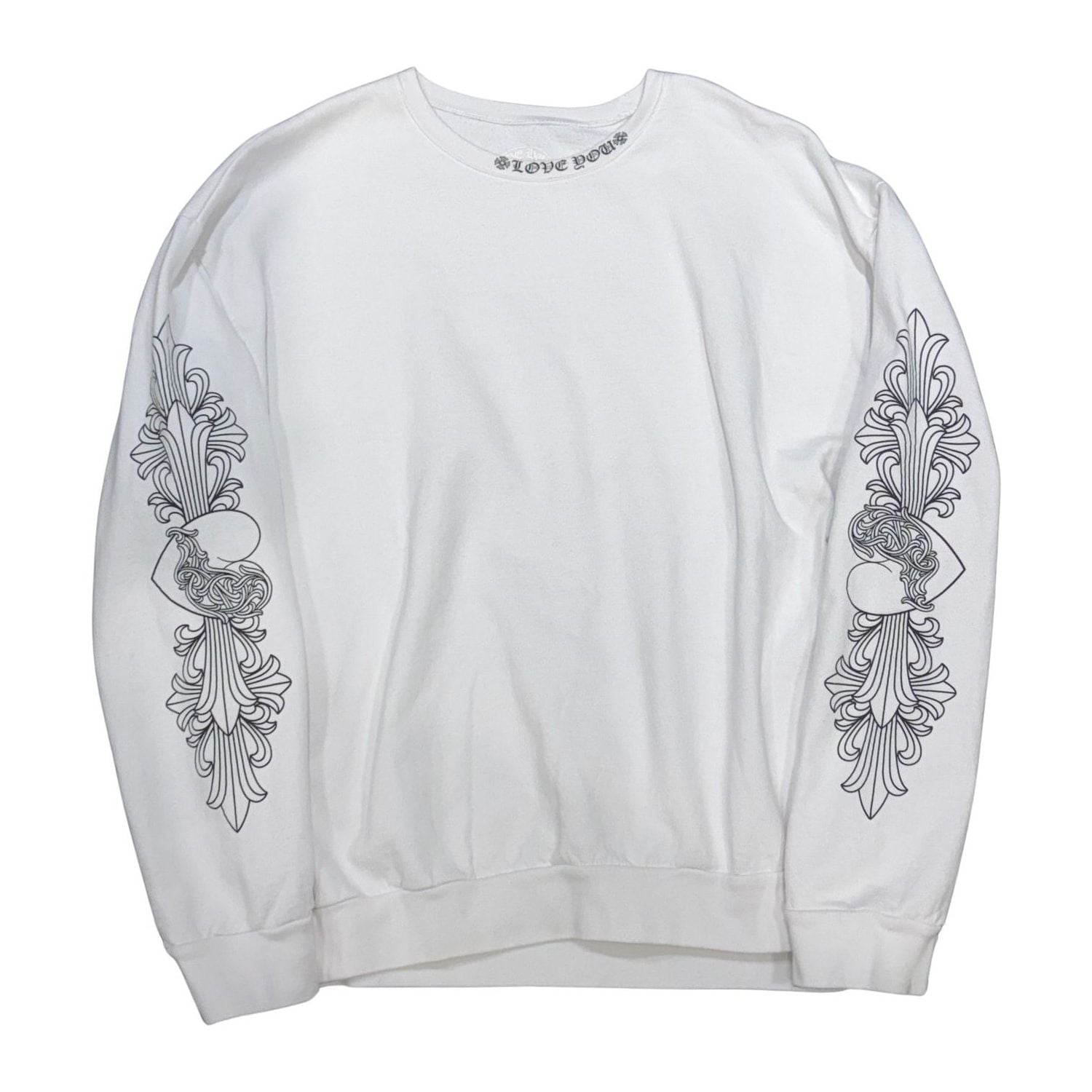 Chrome Hearts Love You Sacred Floral Heart Crewneck, lightly pre-owned, size XL – photo 1 of 2