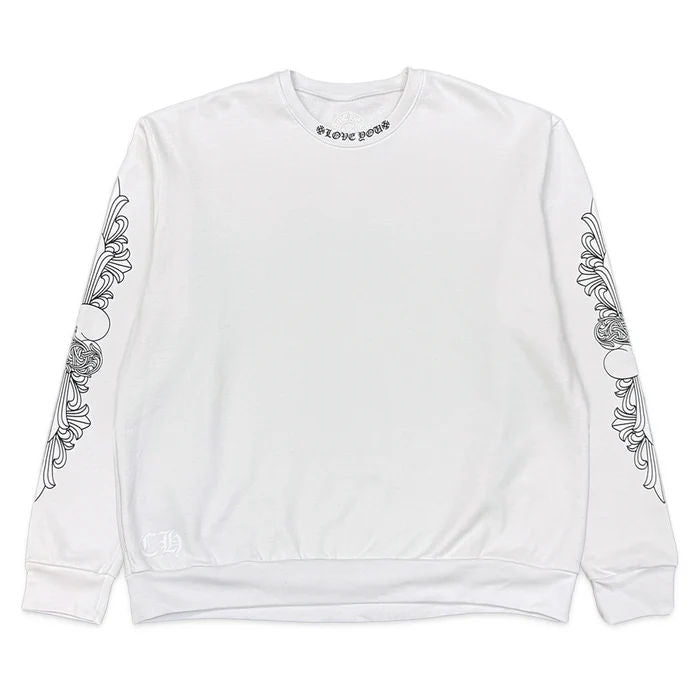Chrome Hearts Love You Sacred Floral Heart Crewneck, brand new, size L