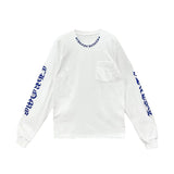 Chrome Hearts Neck Logo L/S T-Shirt White Blue