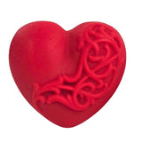 Chrome Hearts Silichrome Crying Heart Ring Red - Pre-Owned Size 9
