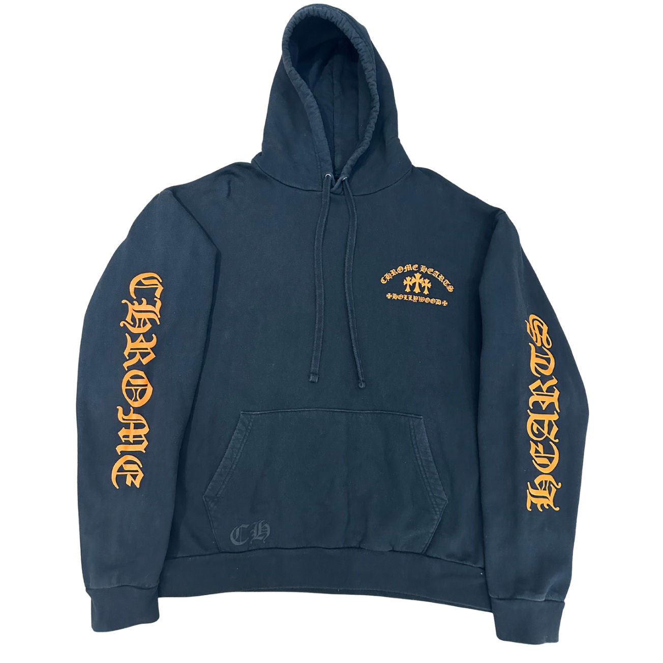 Chrome Hearts Triple Cross Hoodie Black/Orange, pre-owned, size L – photo 1 of 4