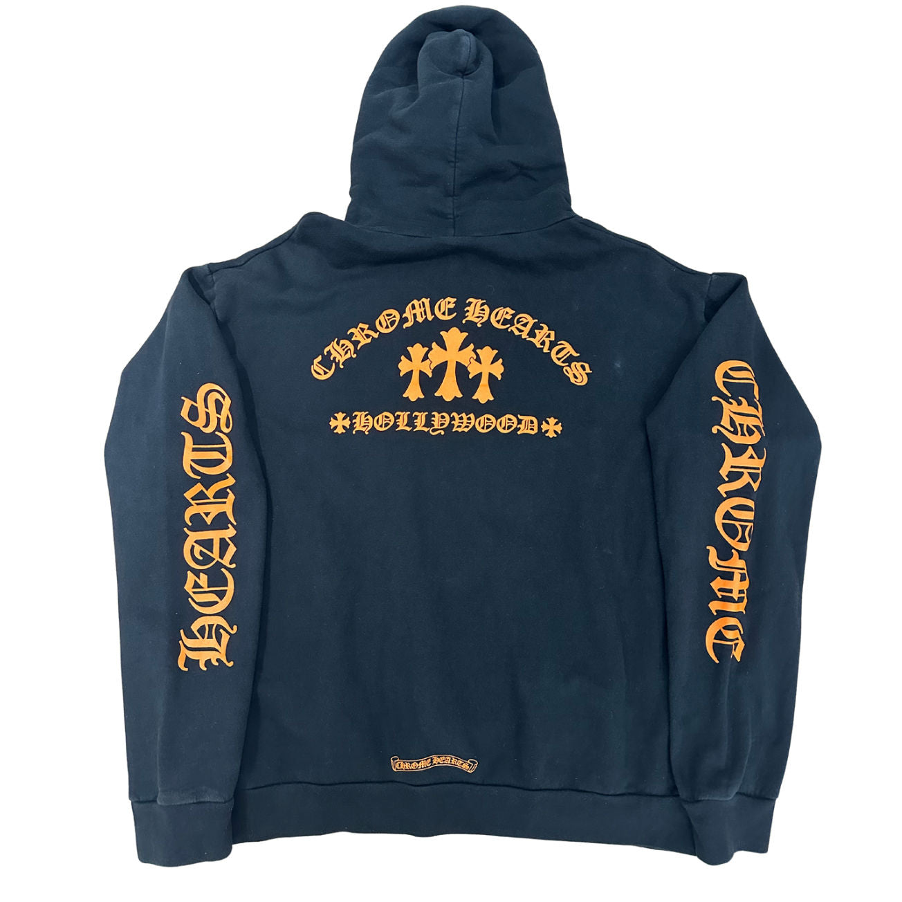 Chrome Hearts Triple Cross Hoodie Black/Orange, pre-owned, size L – photo 4 of 4