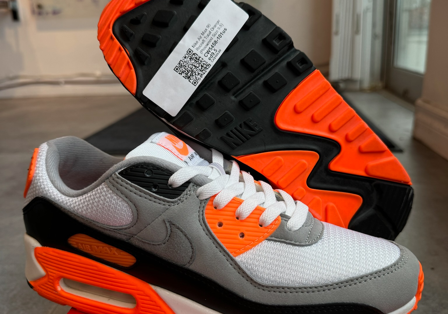 Nike Air Max 90 Recraft Total Orange (Preowned Size 9.5)