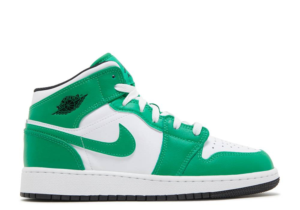 Jordan 1 Mid Lucky Green (GS)