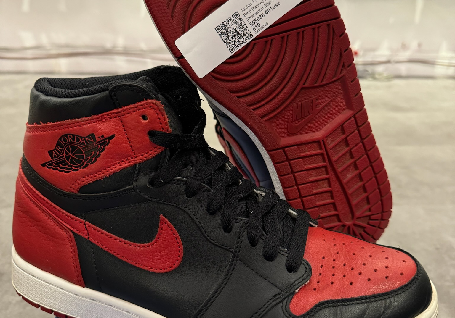 Jordan 1 Retro High Bred Banned (2016) (Preowned SIze 10)