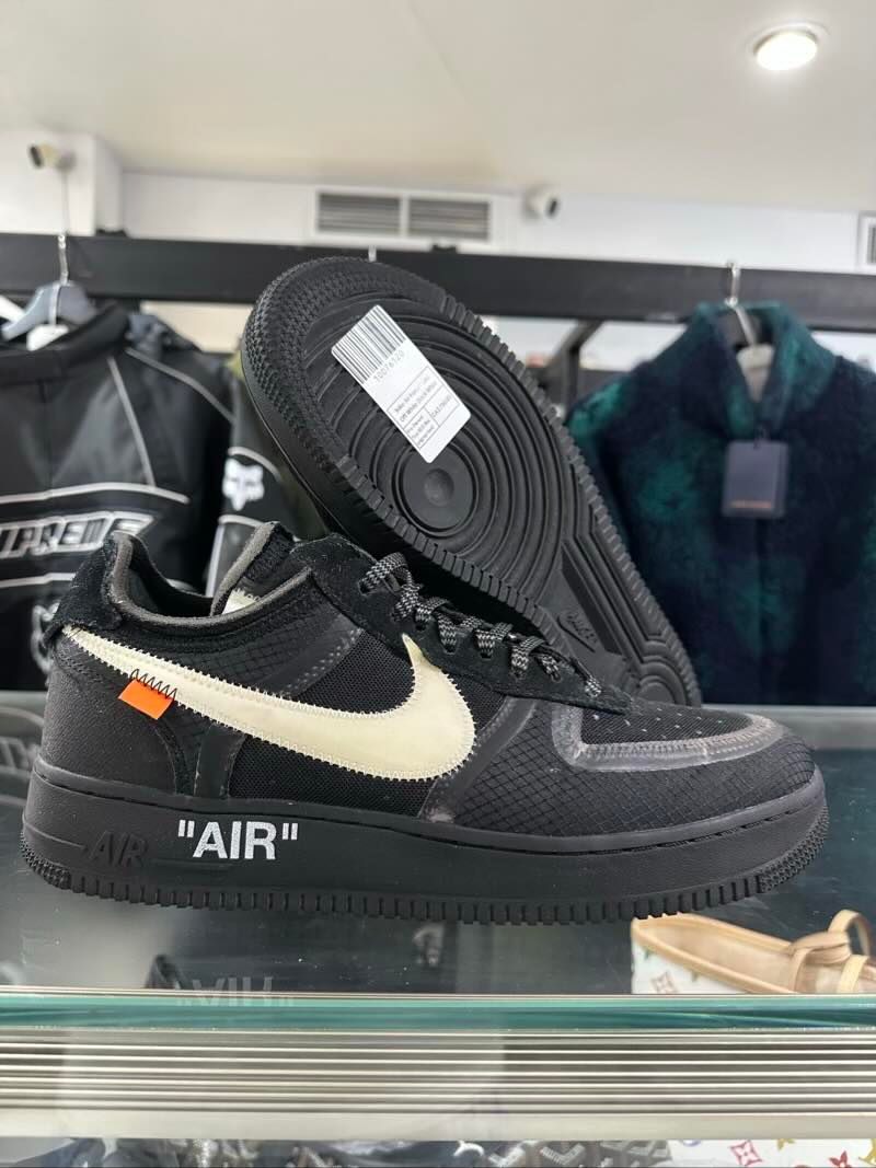 Nike Air Force 1 Low Off-White Black White - Pre-Owned Size 10.5 (No original box)