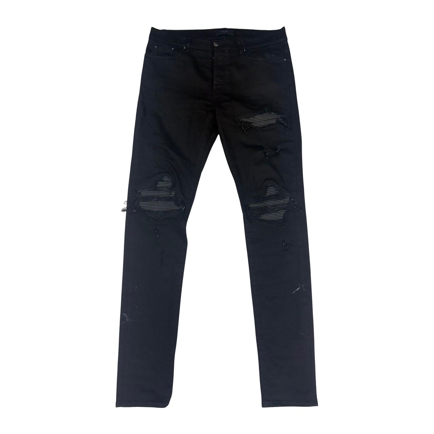 Amiri Waxed Leather MX1 Jeans Black - Lightly Used Size 36