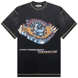 Satoshi Nakamoto There Is Fire T-Shirt Washed Black