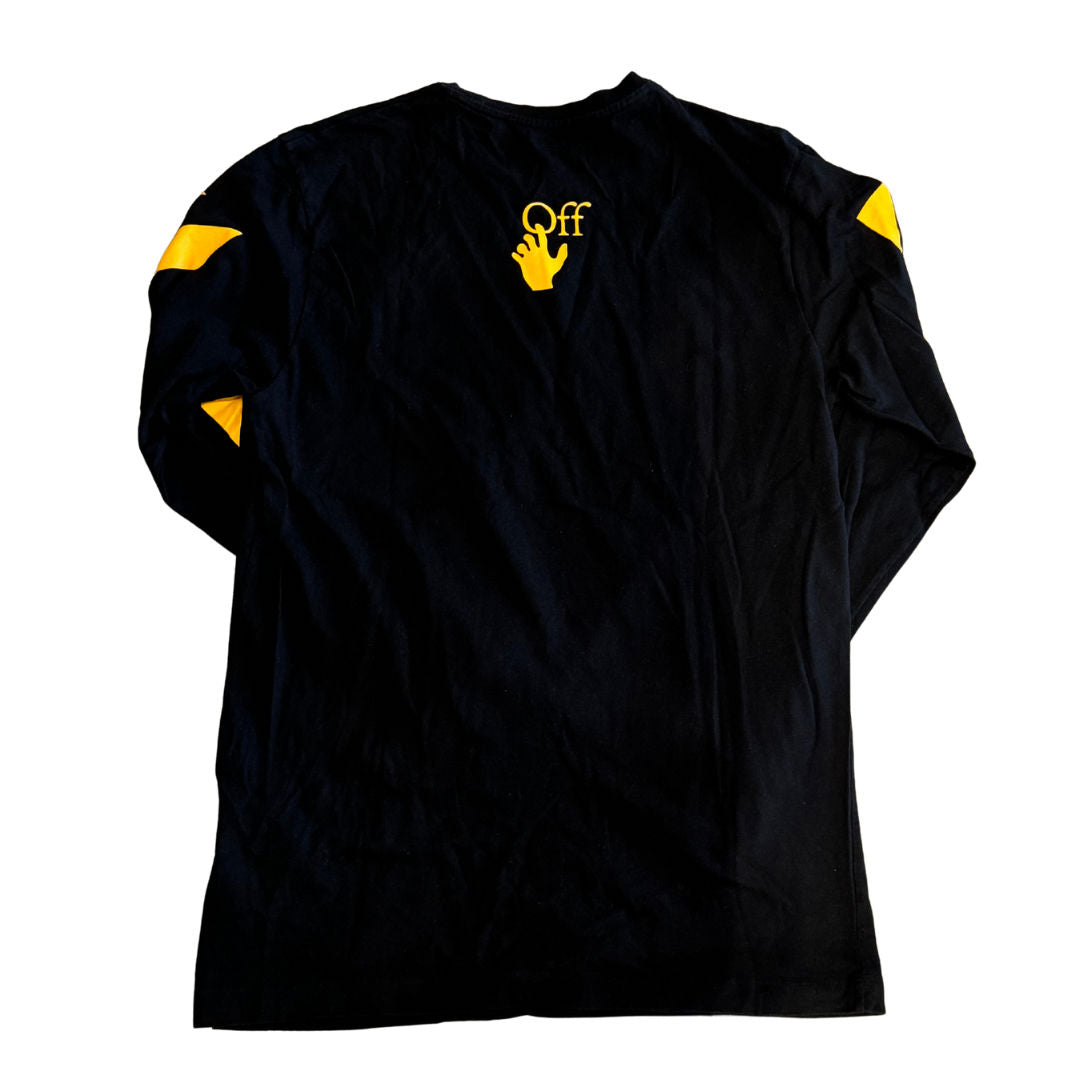 Off-White Caravaggio Painting Yellow Stripes L/S Shirt Black - Pre-Owned Size L