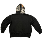 Bape Osaka White Tiger Shark Camo Full Zip Black - Pre-Owned Size L