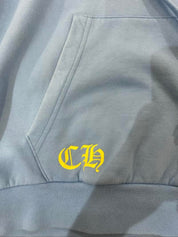 Chrome Hearts x Drake Girls Love Chrome Hoodie Light Blue - Lightly Pre-Owned Size M