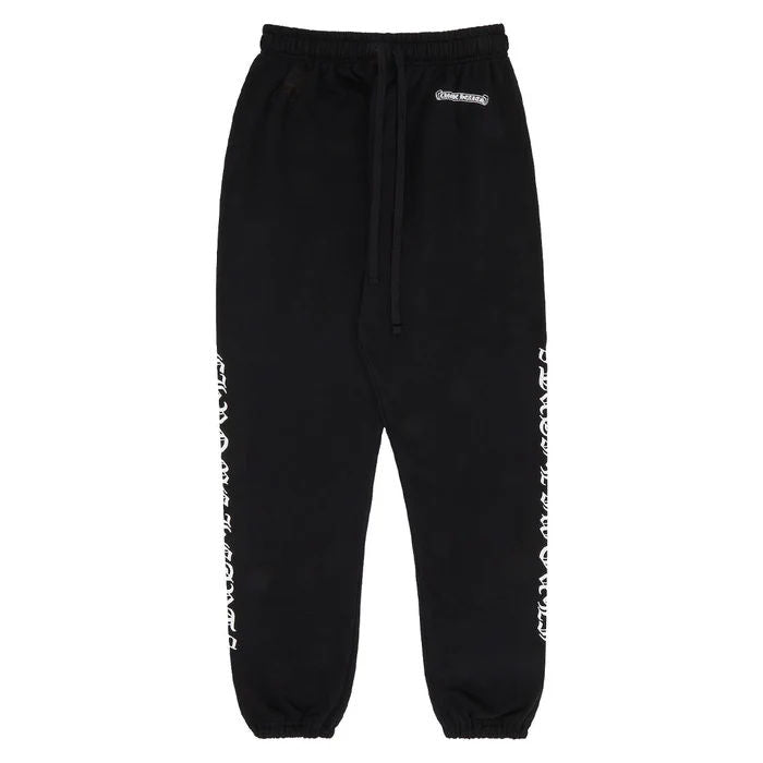 Chrome Hearts Scroll Logo Sweatpants Black