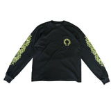 Chrome Hearts Neon Green Horseshoe Floral L/S T-Shirt