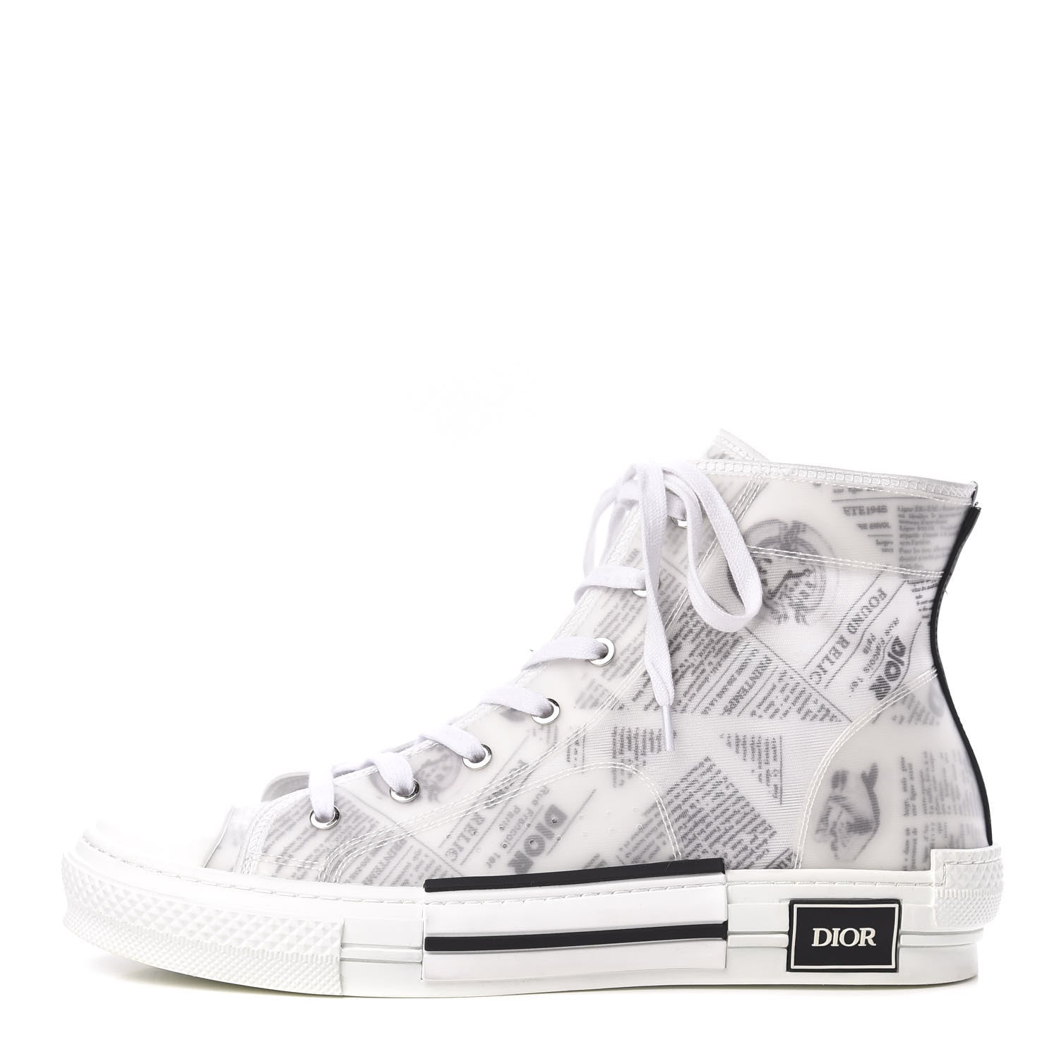 Dior Daniel Arsham B23 High Top Newspaper Edition - Pre-Owned Size 13 (No Original Box)