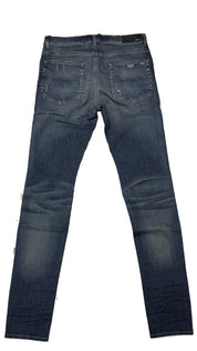 Amiri Deep Indigo Broken Distressed Jean
