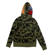 BAPE 1st Camo Shark WGM Full Zip Hoodie Green - Gently Pre-Owned Size M
