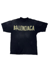 Balenciaga Tape Type Medium Fit T-Shirt Faded Black - Pre-Owned Size XS