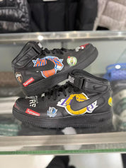 Nike Air Force 1 Mid Supreme NBA Black - Pre-Owned Size 11M (No Box)