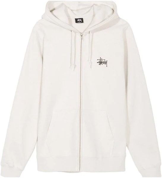 Stussy Basic Zip Hoodie Stone