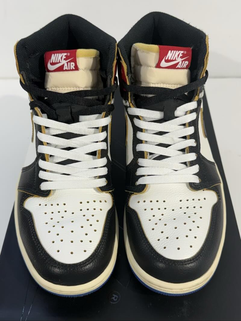 Jordan 1 Retro High OG SP Fragment x Union LA Varsity Red Sport Royal - Lightly Pre-Owned Size 8.5
