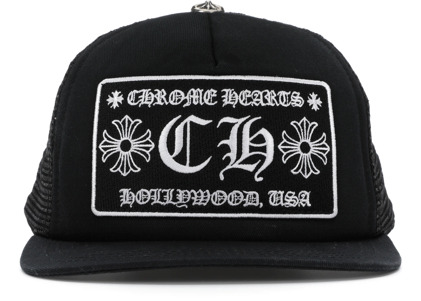 Chrome Hearts CH Hollywood Trucker Hat Black/Black