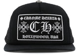 Chrome Hearts CH Hollywood Trucker Hat Black/Black