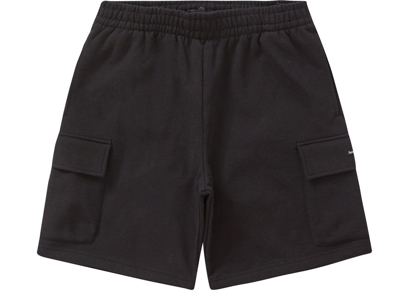 Supreme Small Box Baggy Cargo Sweatshort Black (Preowned Size S) - Pre-Owned