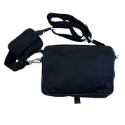 Prada Re-Nylon and Saffiano Leather Shoulder Bag Black - Pre-Owned