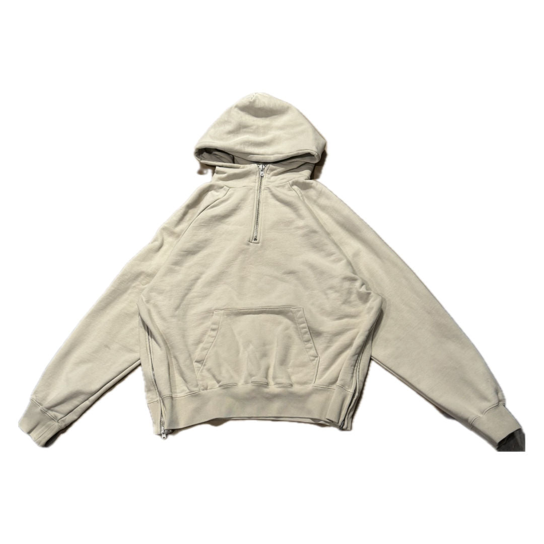 Fear of God Season Two Half-Zip Side Zipper Pullover Hoodie Beige (2016-2017) (Preowned size L) - Pre-Owned