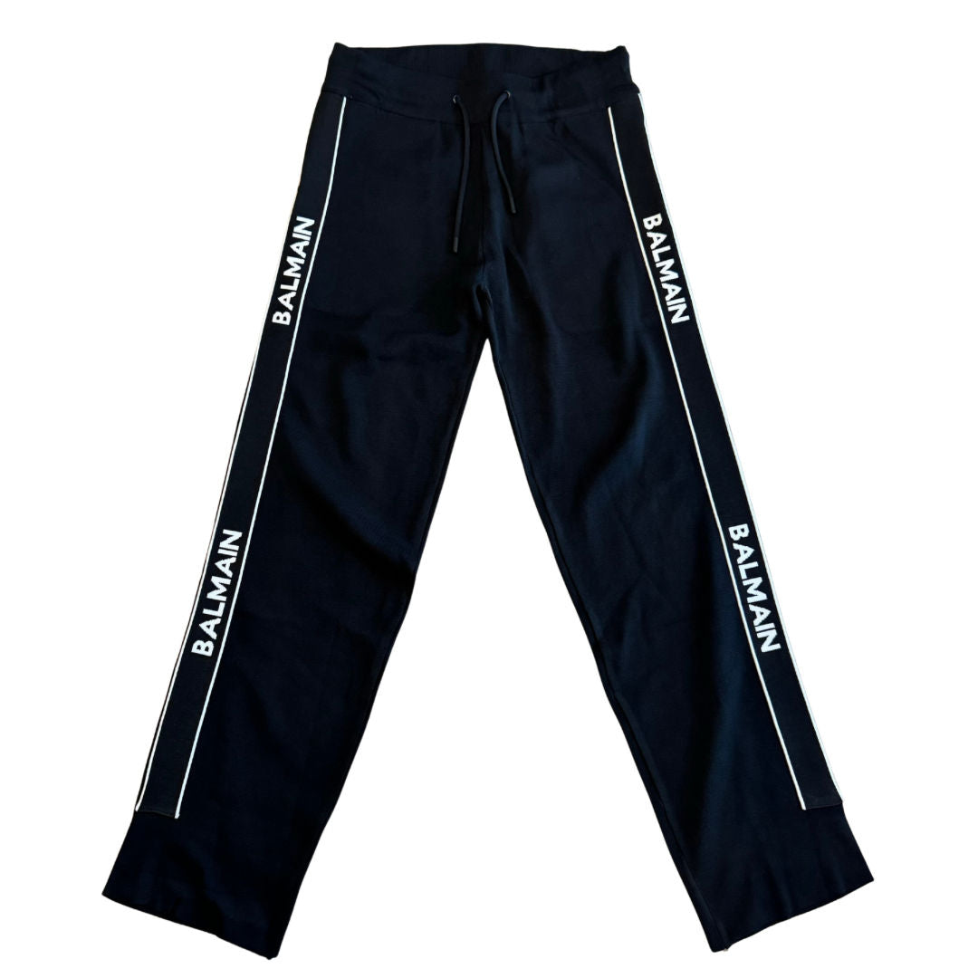 Balmain Tape Logo Knit Track Pants - Pre-Owned Size M