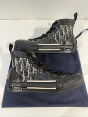 Dior B23 High Top Canvas Oblique Black - Lightly Pre-Owned Size 9