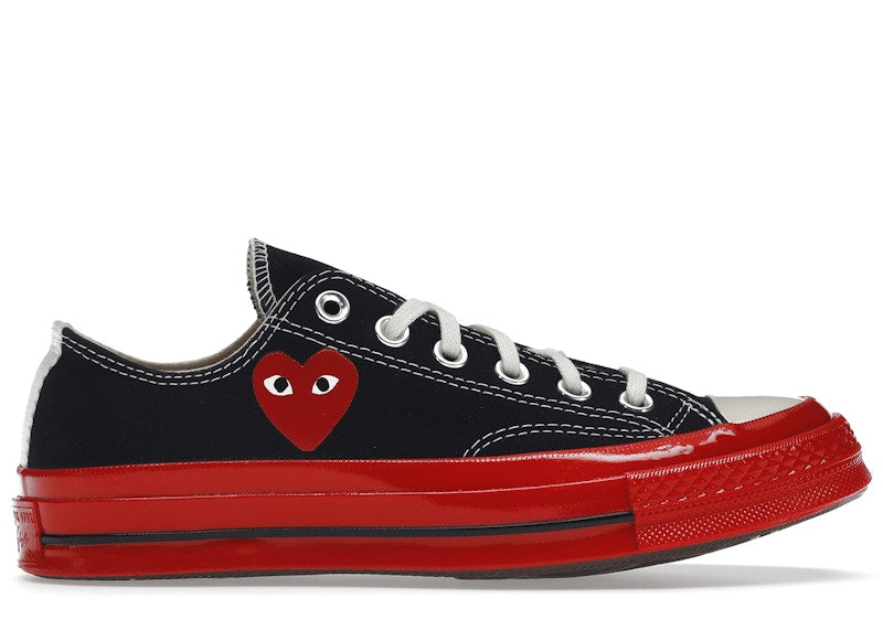 Converse Chuck Taylor All Star 70 Ox Comme des Garcons PLAY Black Red Midsole