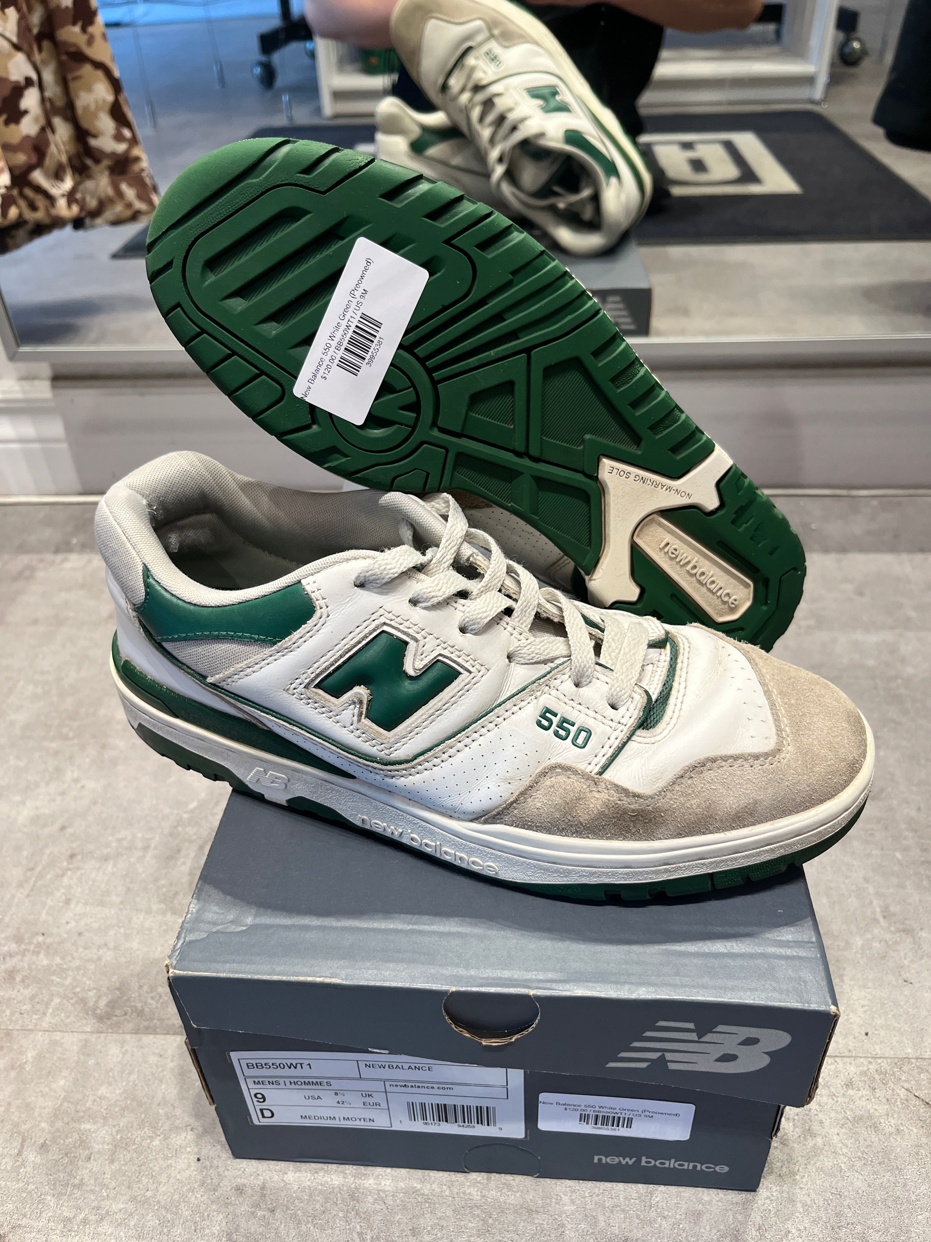 New Balance 550 White Green (Preowned)