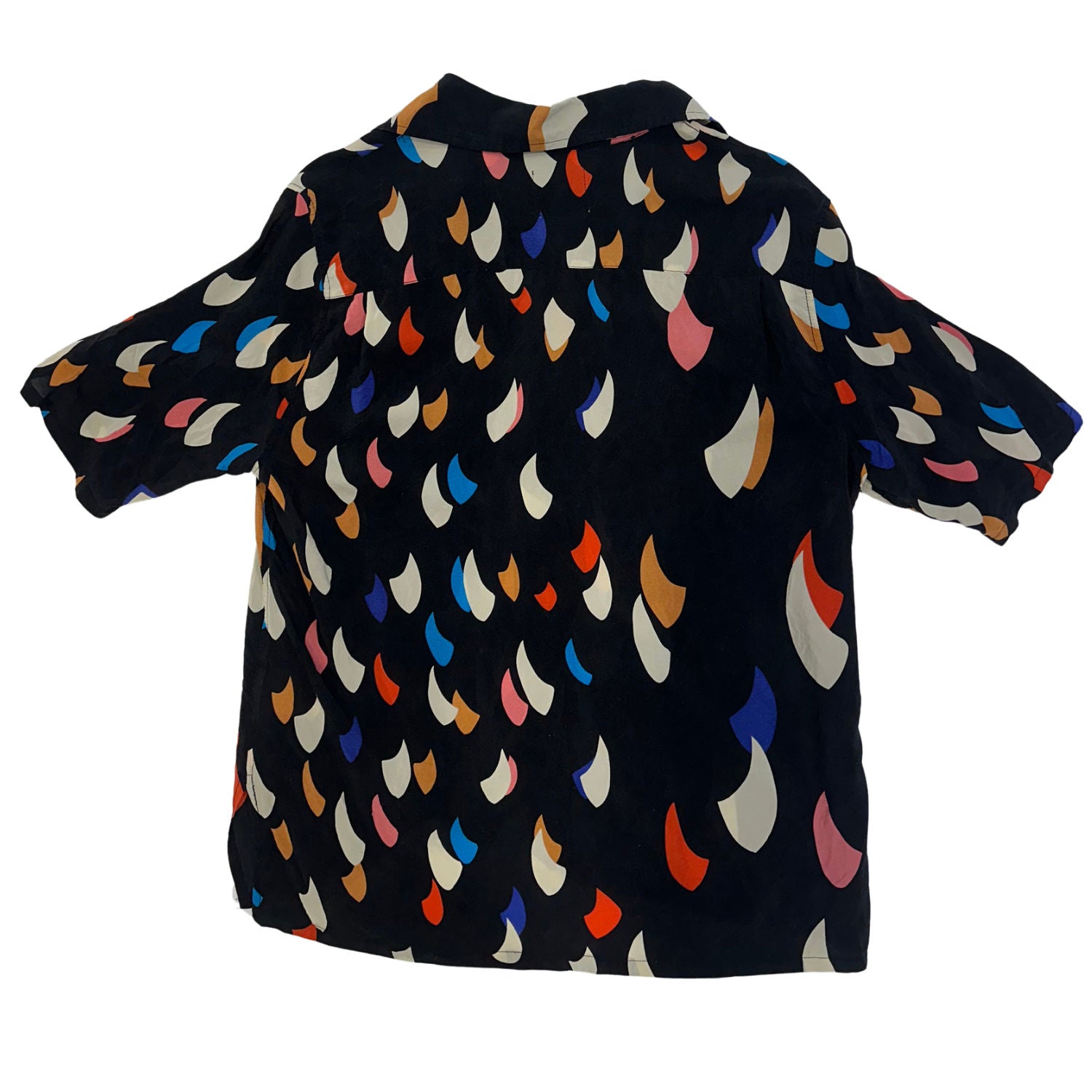 Gallery Dept Satin Button Up Shirt Black - Pre-Owned Size L