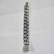 Chrome Hearts XL Diamond Fleur Cuban Link Bracelet (8 Inches) - Lightly Used