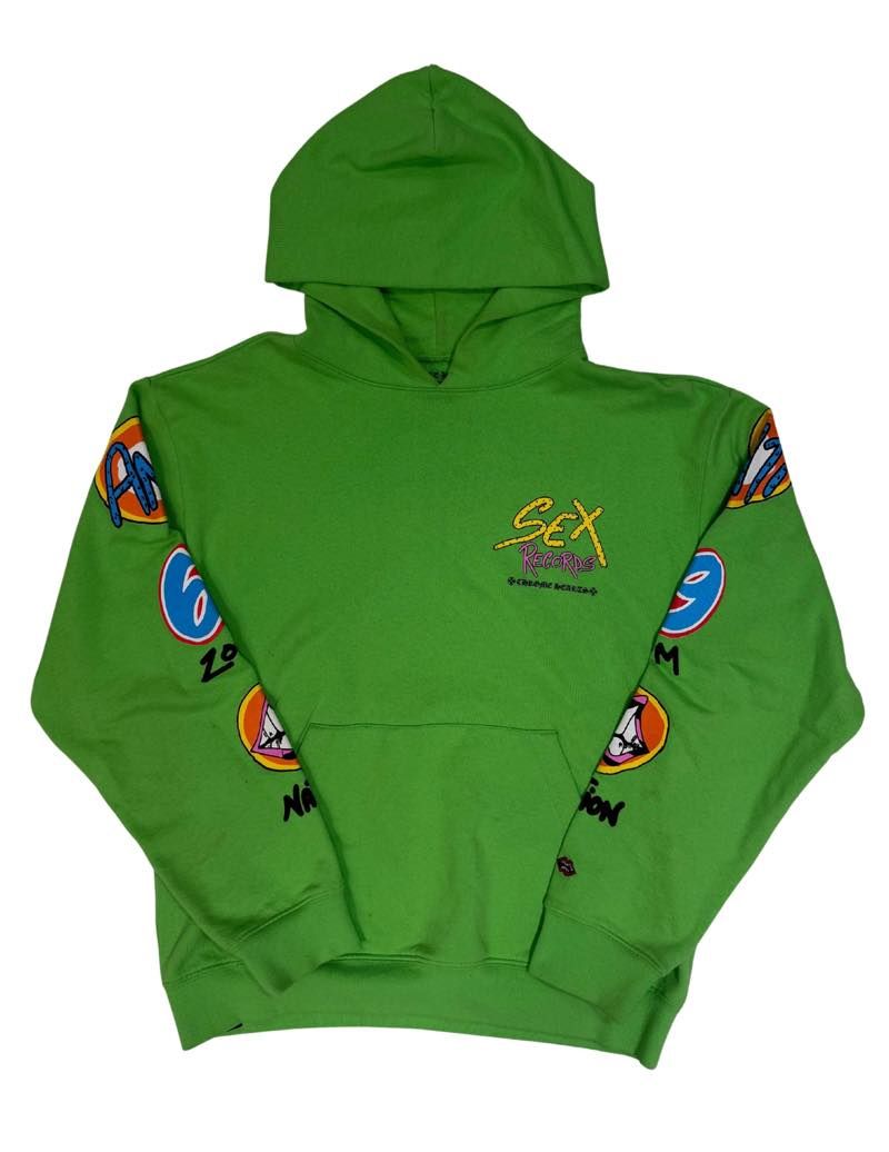 Chrome Hearts Matty Boy Sex Records Hoodie Green - Lightly Pre-Owned Size L