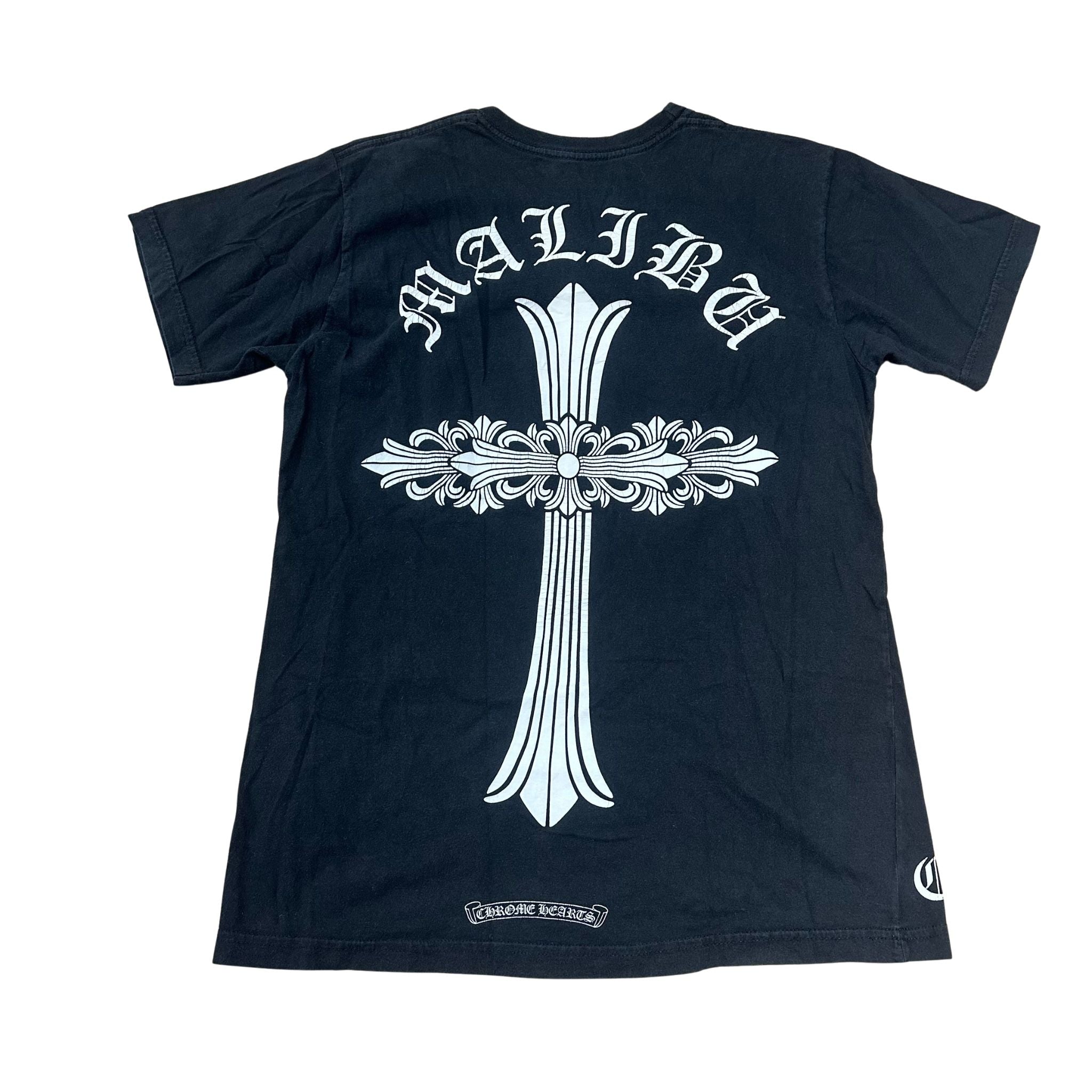 Chrome Hearts Malibu Exclusive Floral Cross T-Shirt Black (Preowned Size M) - Pre-Owned