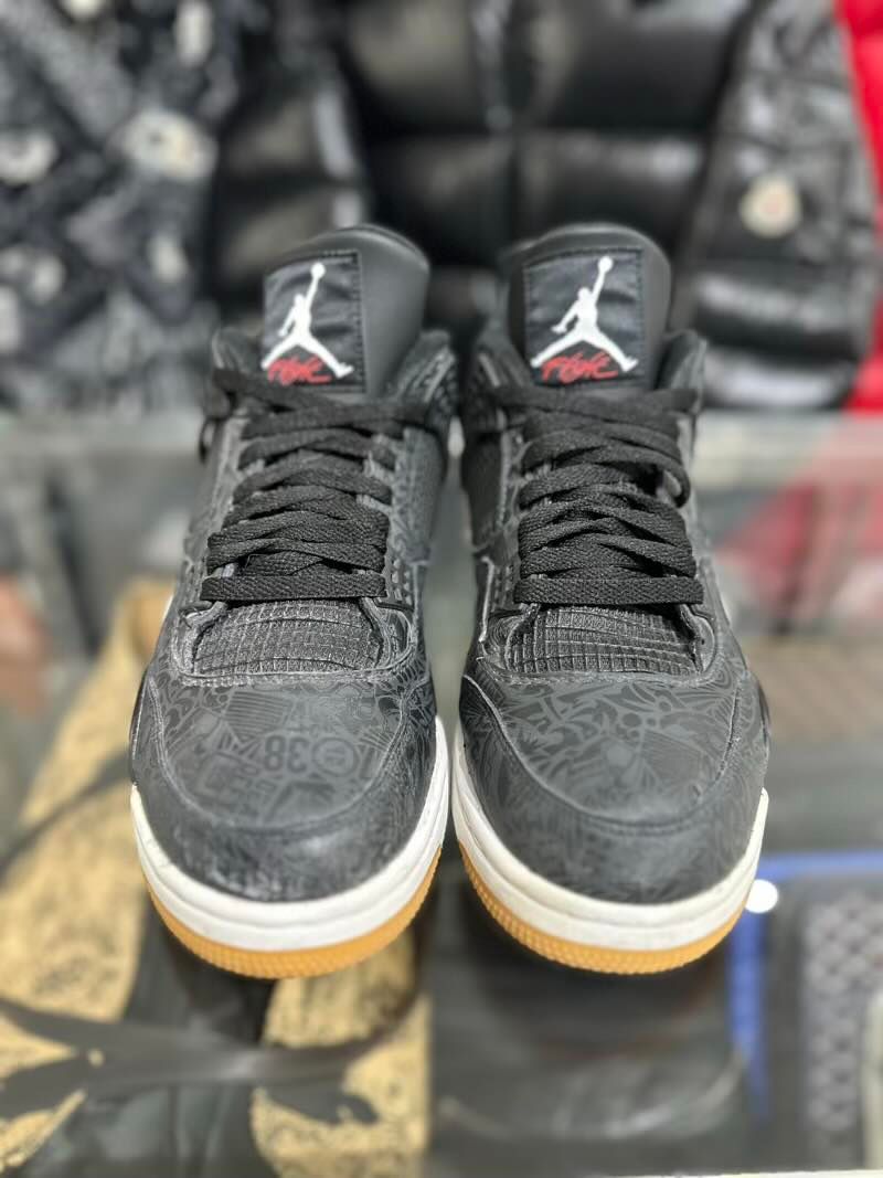 Jordan 4 Retro Laser Black Gum - Pre-Owned Size 11.5 (No original box)