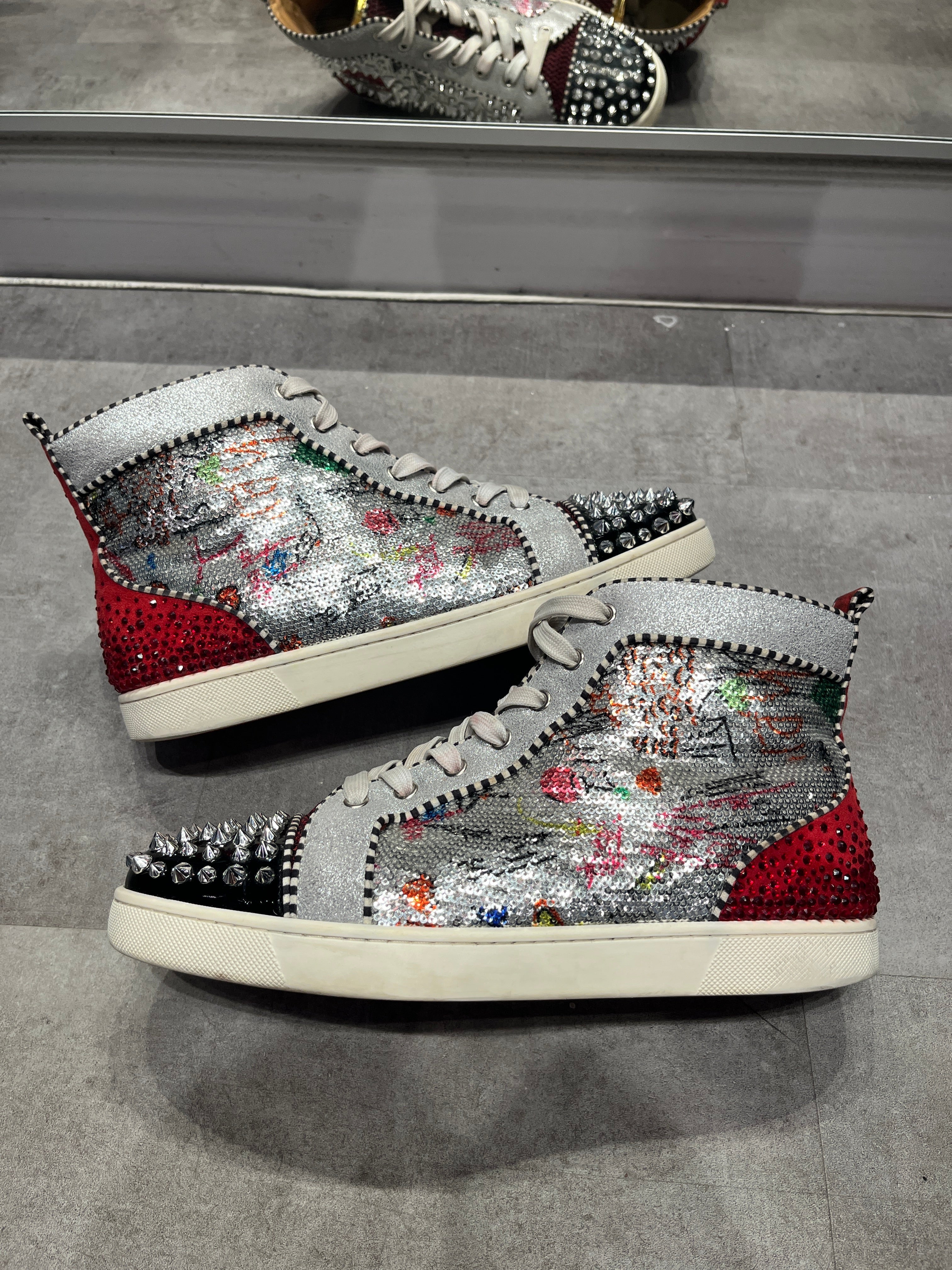 Christian Louboutin No Limit F18 High Top Trainers - Pre-Owned Size 10 (No original box)